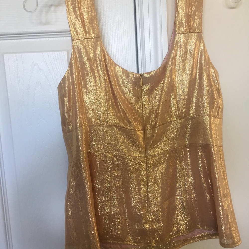 Nanette Lepore shimmer gold top